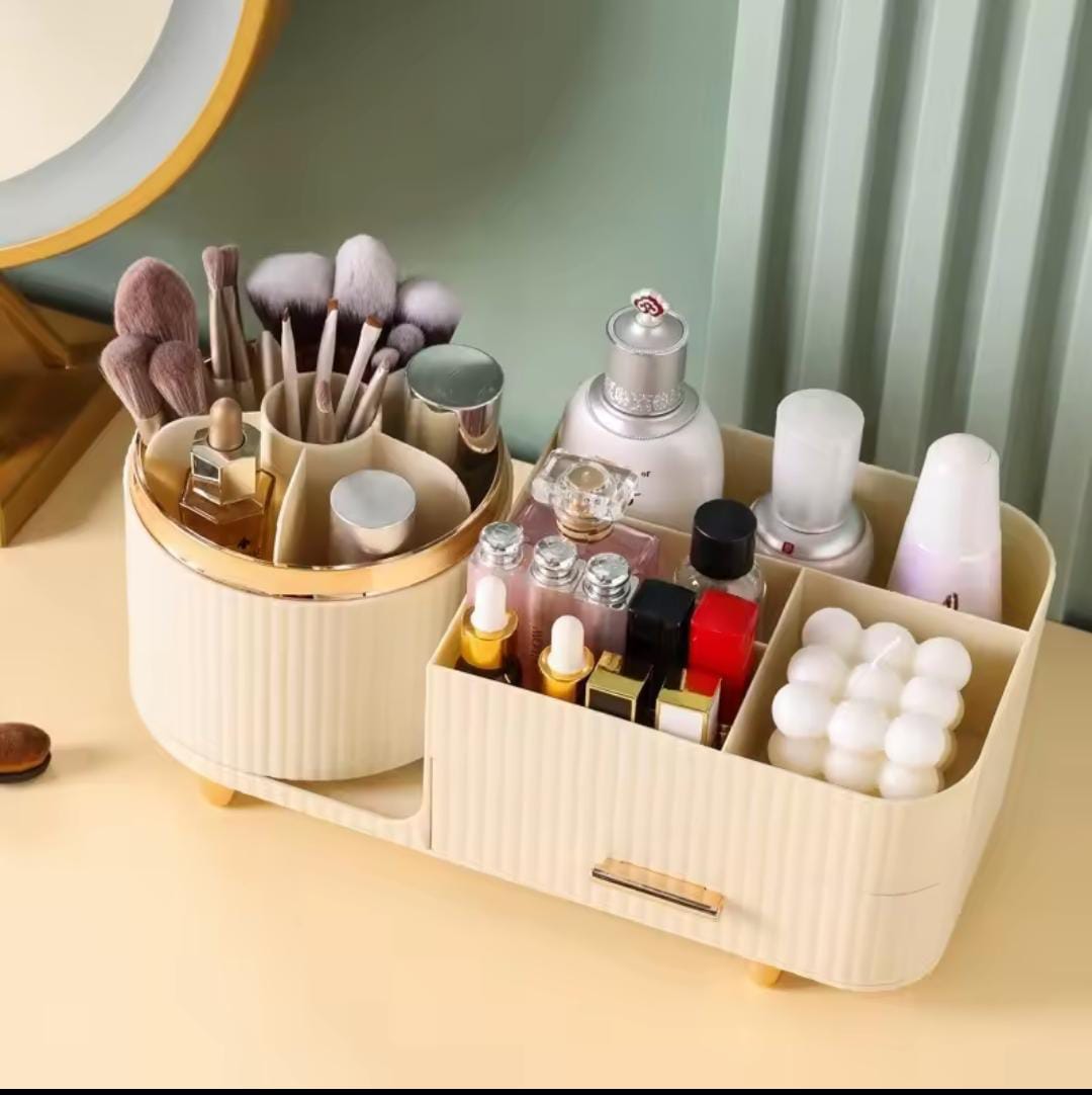 Rotatable Brush and Cosmetic Holder